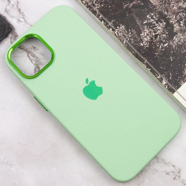 Чохол для iPhone 12 Pro Max Зелений Silicone Case Metal Buttons - Зображення 7