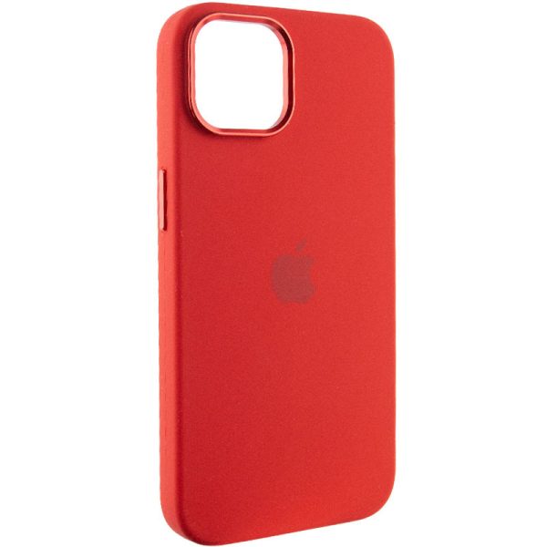 Чохол для iPhone 12 Pro Max Червоний Silicone Case Metal Buttons