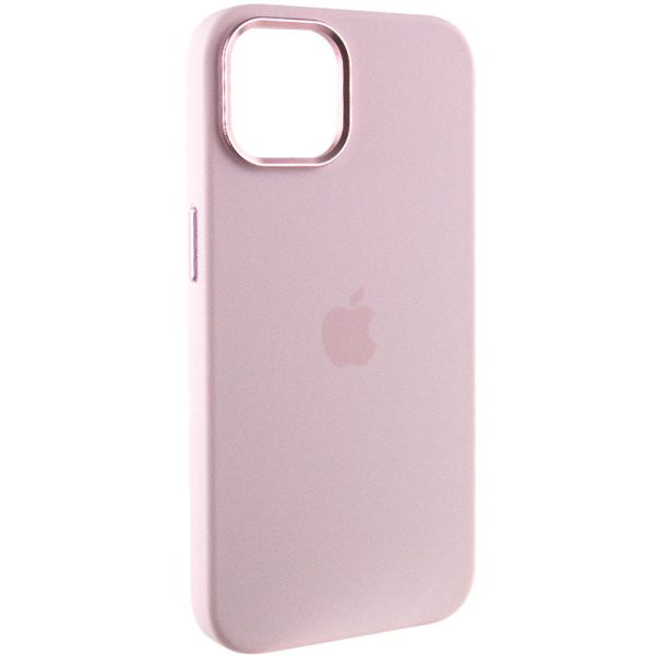 Чохол для iPhone 12 Pro Max Рожевий Silicone Case Metal Buttons