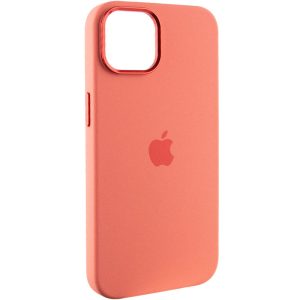 Чохол для iPhone 12 Pro Max Рожевий Silicone Case Metal Buttons