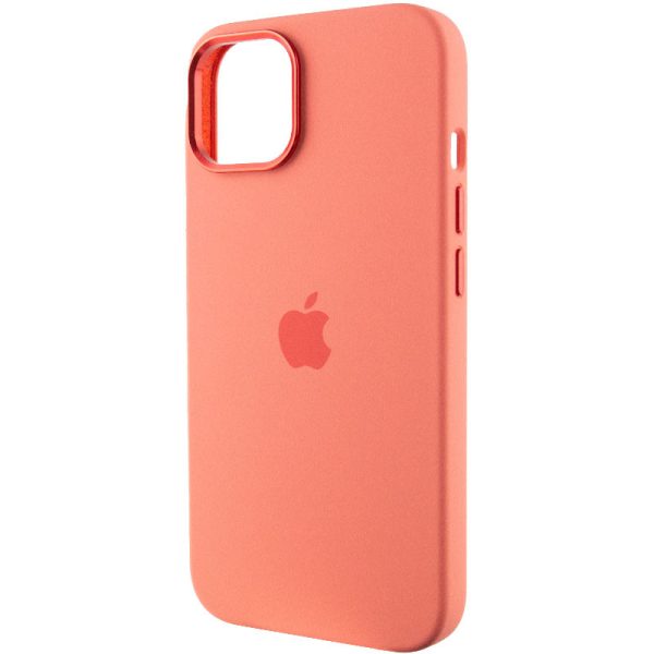 Чохол для iPhone 12 Pro Max Рожевий Silicone Case Metal Buttons - Зображення 3