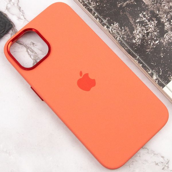 Чохол для iPhone 12 Pro Max Рожевий Silicone Case Metal Buttons - Зображення 7