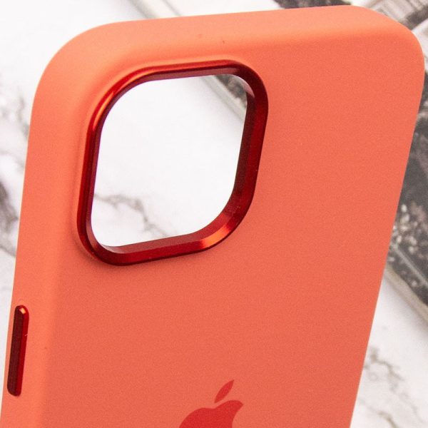Чохол для iPhone 12 Pro Max Рожевий Silicone Case Metal Buttons - Зображення 8