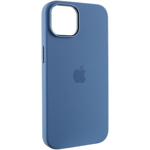 Чохол для iPhone 12 Pro Max Синій Silicone Case Metal Buttons
