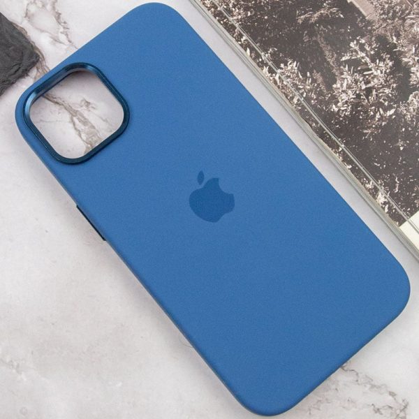 Чохол для iPhone 12 Pro Max Синій Silicone Case Metal Buttons - Зображення 7