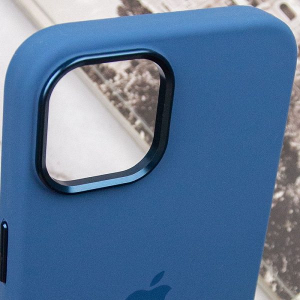 Чохол для iPhone 12 Pro Max Синій Silicone Case Metal Buttons - Зображення 8