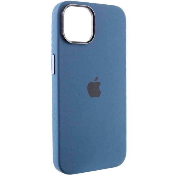 Чохол для iPhone 12 Pro Max Синій Silicone Case Metal Buttons