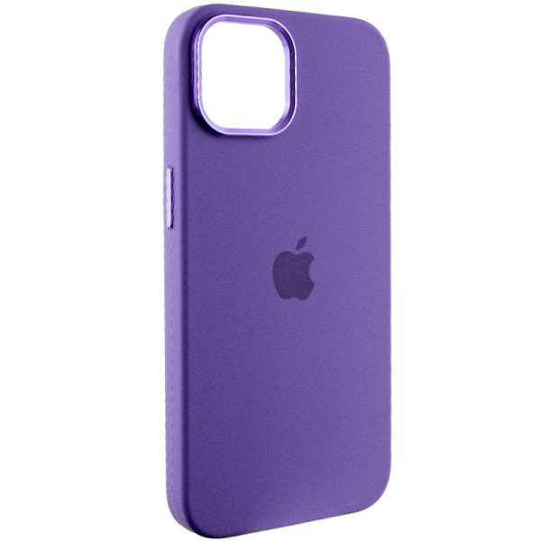 Чохол для iPhone 12 Pro Max Фіолетовий Silicone Case Metal Buttons