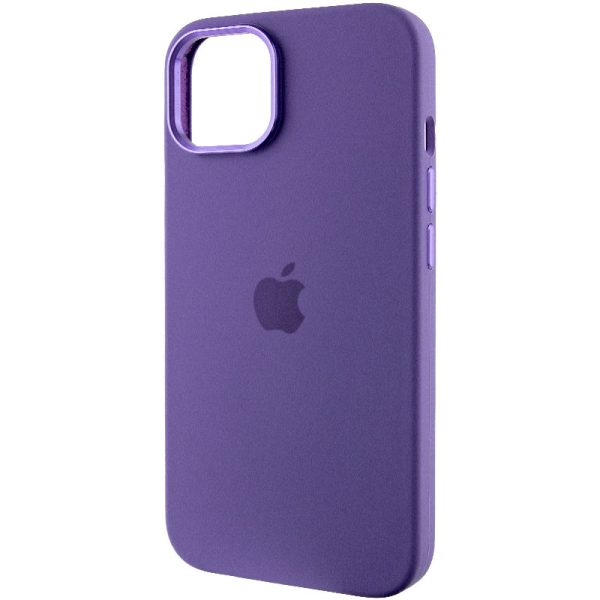 Чохол для iPhone 12 Pro Max Фіолетовий Silicone Case Metal Buttons - Зображення 3