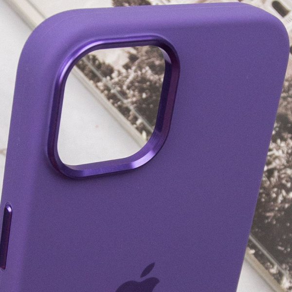 Чохол для iPhone 12 Pro Max Фіолетовий Silicone Case Metal Buttons - Зображення 8