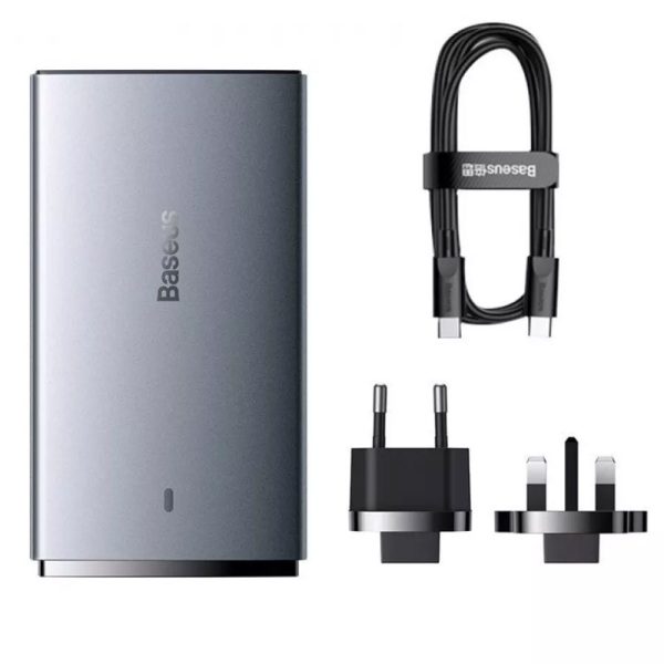 Зарядний пристрій Baseus GaN5 Pro Ultra-Slim 65W Type-C+USB + Type-C to Type-C 100W (1m) (CCGP15011) - Зображення 6