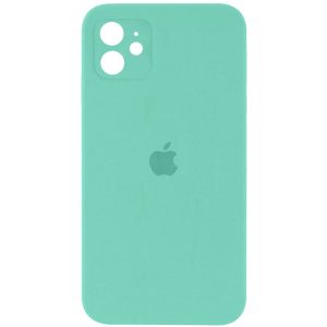 Чохол для iPhone 11 Бірюзовий Silicone Case Square Full Camera Protective