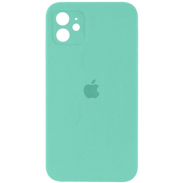 Чохол для iPhone 11 Бірюзовий Silicone Case Square Full Camera Protective