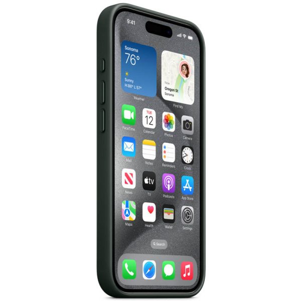 Чохол для iPhone 15 Pro Зелений FineWoven with MagSafe - Зображення 3