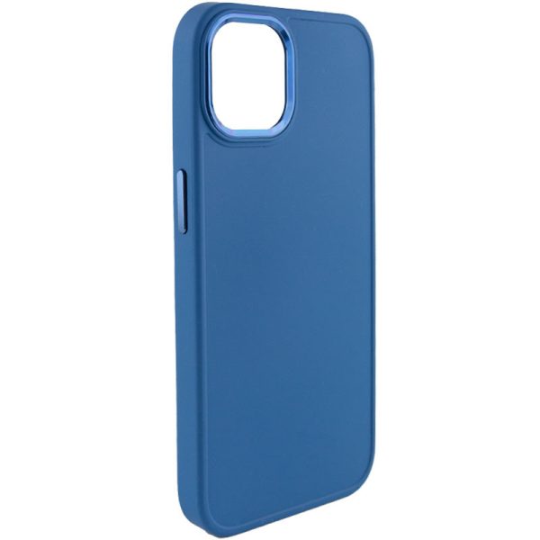 Чохол для iPhone 14 Plus Синій Bonbon Metal Style
