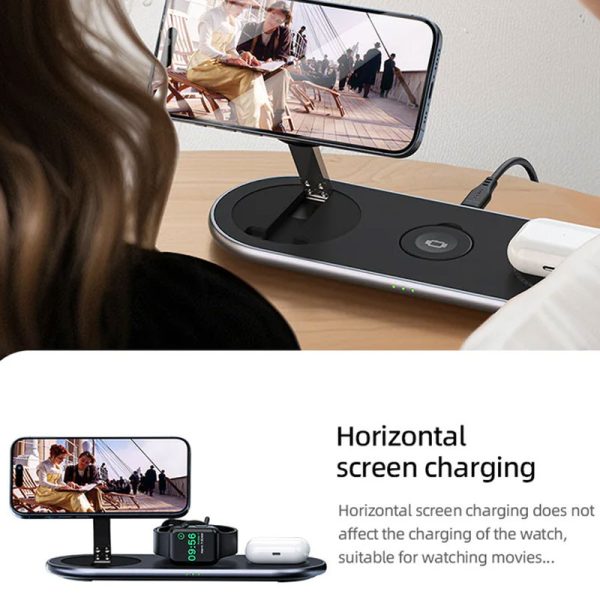 Бездротова зарядка Acefast E19 Qi2 desktop 3-in-1 - Зображення 7