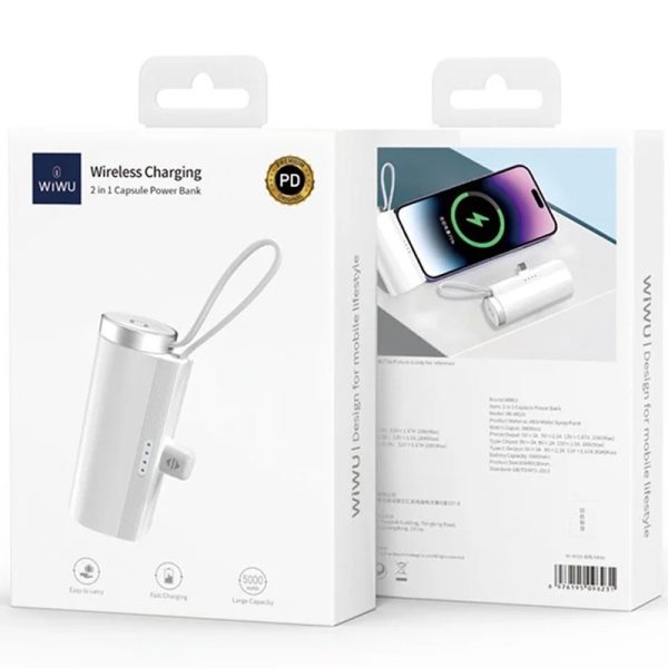 Павербанк Power Bank WIWU W026 2 in 1 Type-C з БЗП For Apple Watch 15W 5000 mAh - Зображення 7