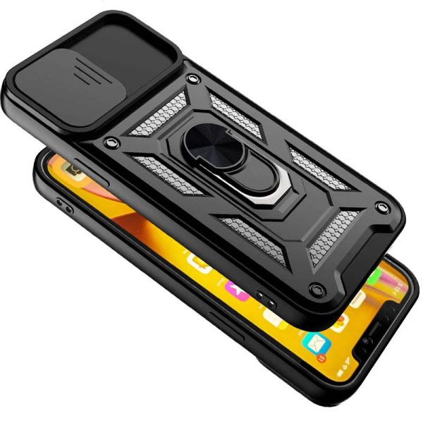 Ударостійкий чохол для Apple iPhone XR Чорний Camshield Serge Ring - Зображення 3