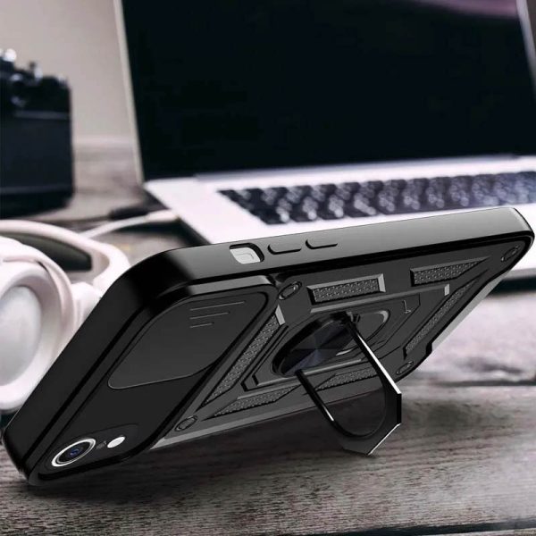 Ударостійкий чохол для Apple iPhone XR Чорний Camshield Serge Ring - Зображення 4