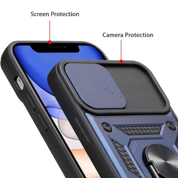 Ударостійкий чохол для Apple iPhone X / XS Синій Camshield Serge Ring - Зображення 3