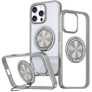 Чохол для iPhone 16 Pro Сірий Metal Ring with MagSafe