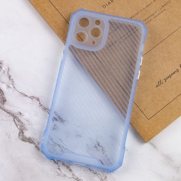 Чохол для iPhone 11 Pro Синій TPU Ease Carbon color series - Зображення 3