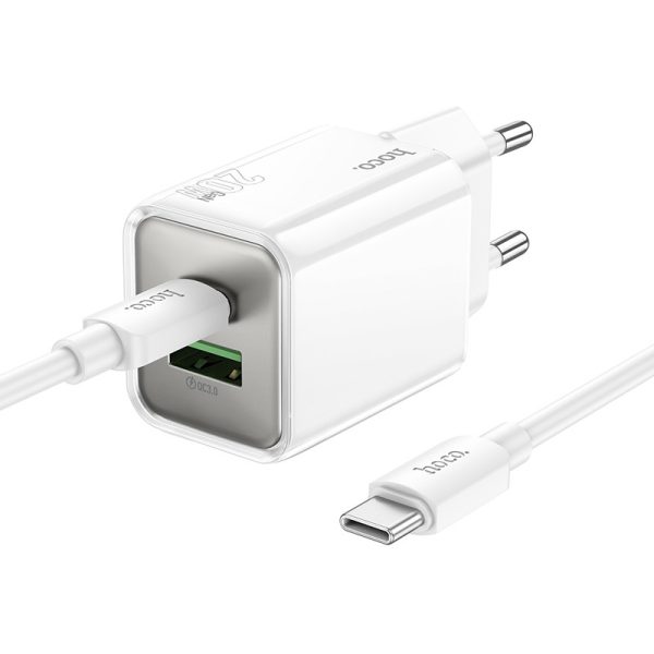 Зарядний пристрій Hoco N46 Glorious PD20W+QC3.0 (1USB-A/1C) + Type-C to Type-C - Зображення 2