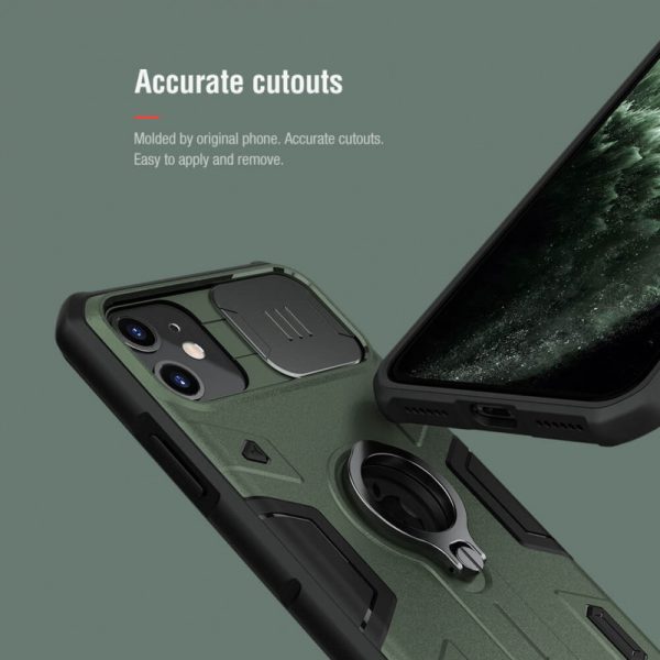 Чохол для iPhone 11 Зелений Nillkin CamShield Armor (шторка на камеру) - Зображення 4
