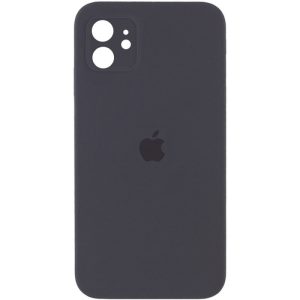 Чохол для iPhone 11 Сірий Silicone Case Square Full Camera Protective