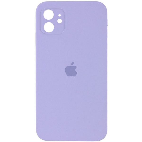Чохол для iPhone 11 Фіолетовий Silicone Case Square Full Camera Protective