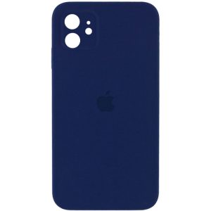 Чохол для iPhone 11 Синій Silicone Case Square Full Camera Protective