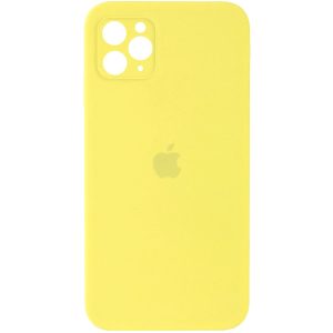 Чохол для iPhone 11 Pro Жовтий Silicone Case Square Full Camera Protective