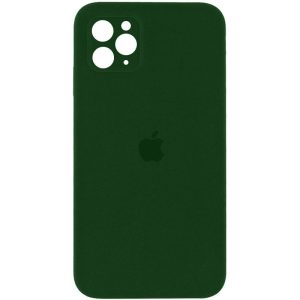 Чохол для iPhone 11 Pro Зелений Silicone Case Square Full Camera Protective