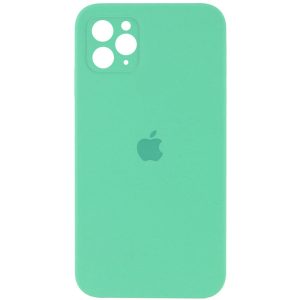 Чохол для iPhone 11 Pro Зелений Silicone Case Square Full Camera Protective
