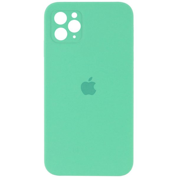 Чохол для iPhone 11 Pro Зелений Silicone Case Square Full Camera Protective