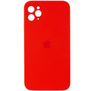 Чохол для iPhone 11 Pro Червоний Silicone Case Square Full Camera Protective