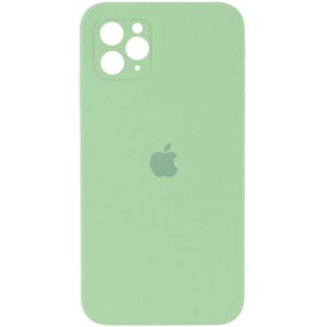 Чохол для iPhone 11 Pro М'ятний Silicone Case Square Full Camera Protective