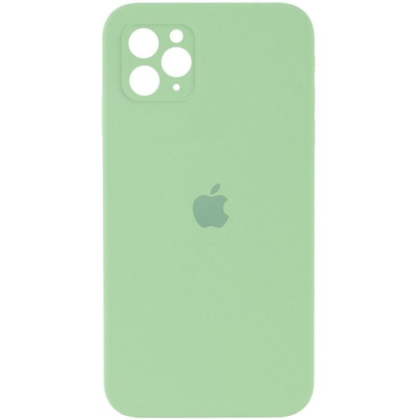 Чохол для iPhone 11 Pro М'ятний Silicone Case Square Full Camera Protective