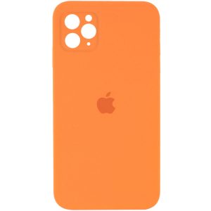 Чохол для iPhone 11 Pro Помаранчевий Silicone Case Square Full Camera Protective