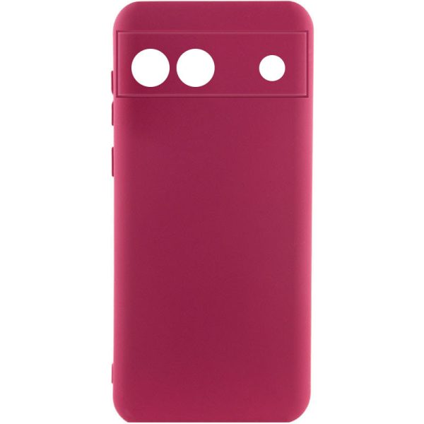 Чохол для Google Pixel 6a Бордовий Silicone Cover Lakshmi Full Camera (A)