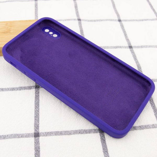 Чохол для iPhone XS Max Фіолетовий Silicone Case Square Full Camera Protective - Зображення 3