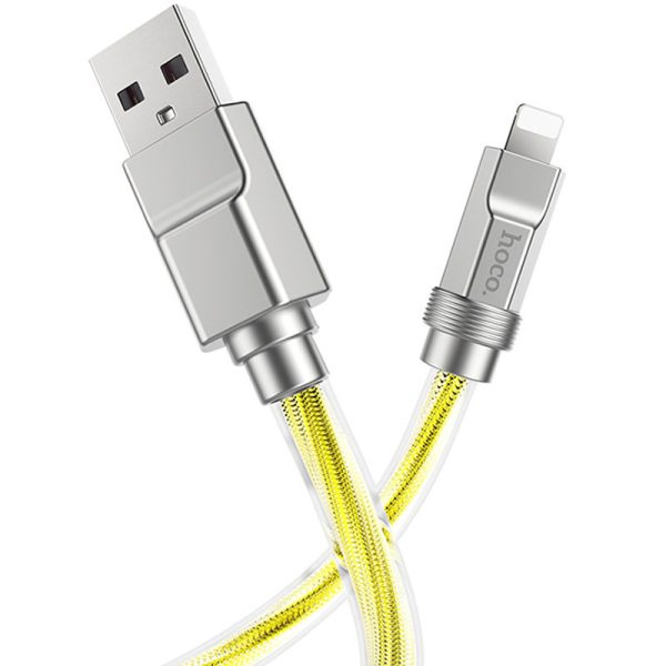Дата кабель Hoco U113 Solid 2.4A USB to Lightning (1m) - Зображення 3