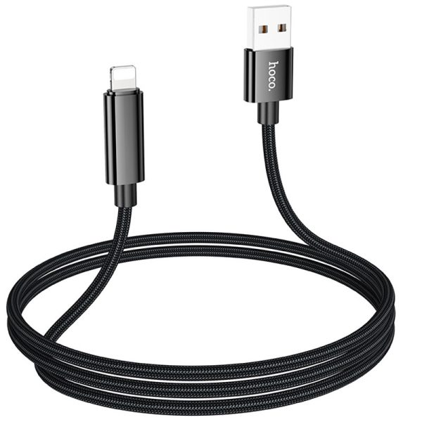 Дата кабель Hoco U125 Benefit 2.4A USB to Lightning with display (1.2m) - Зображення 4