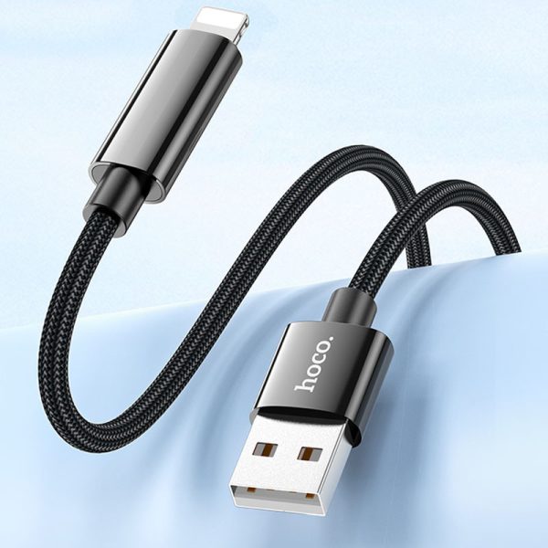 Дата кабель Hoco U125 Benefit 2.4A USB to Lightning with display (1.2m) - Зображення 5