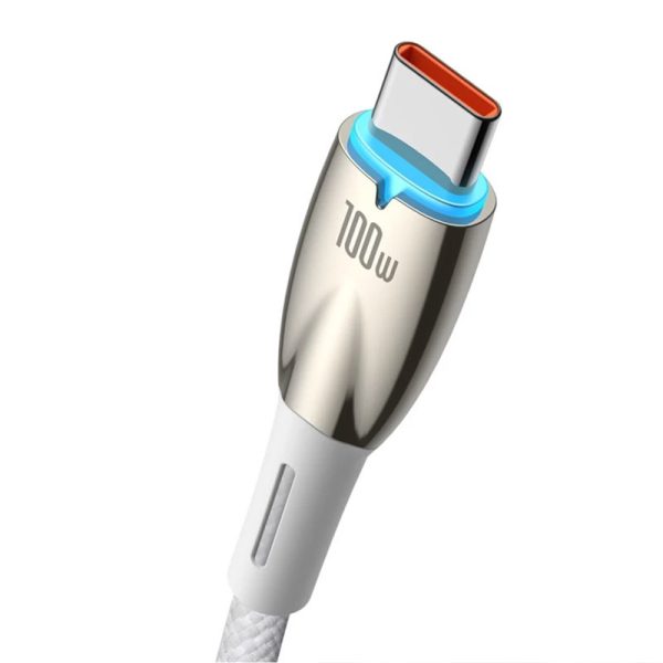 Дата кабель Baseus Glimmer Series Fast Charging Data Cable USB to Type-C 100W 1m (CADH00040) - Зображення 2