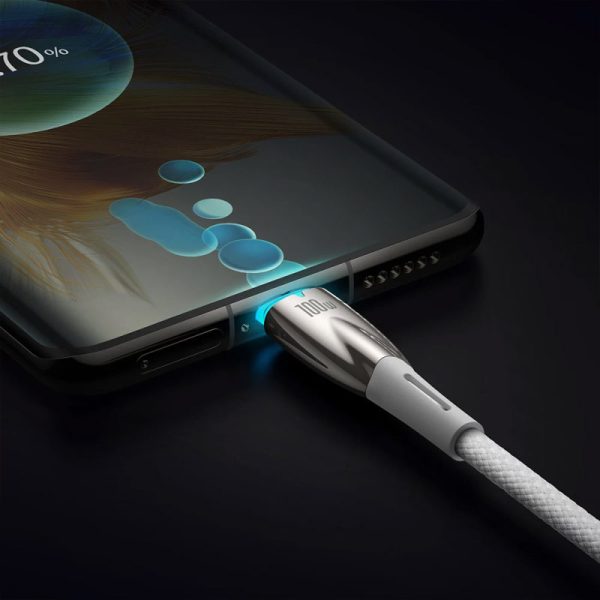 Дата кабель Baseus Glimmer Series Fast Charging Data Cable USB to Type-C 100W 1m (CADH00040) - Зображення 3