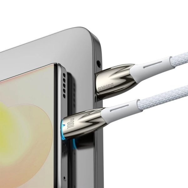 Дата кабель Baseus Glimmer Series Fast Charging Data Cable USB to Type-C 100W 1m (CADH00040) - Зображення 5