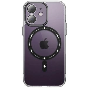 Чохол для iPhone 12 Чорний TPU+PC Colorful with MagSafe