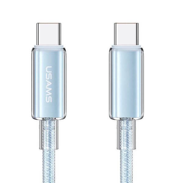 Дата кабель USAMS US-SJ660 Type-C to Type-C PD100W Cloud Series (1.2m)