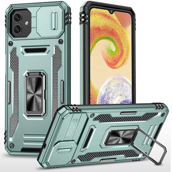 Ударостійкий чохол для Samsung Galaxy A06 Зелений Camshield Army Ring